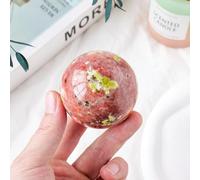 HGETJOHXEM Peach Blossom Stone Tourmaline Crystal Ball Magic Divination Gemstone Sphere Quartz Decoration Ornaments (Size : 5-6cm)