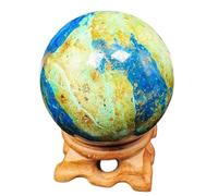 HGETJOHXEM Phoenix Lapis Lazuli Symbiotic Crystal Ball Stone Polished Gemstone Feng Shui Orb Home Desktop Decoration Ornaments,70~75mm