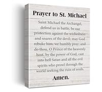 HGETJOHXEM Prayer to St Michael Wall-Art Inspirational Prayer Print for Home Office Decor(Unframed,08x12inch(20x30cm))