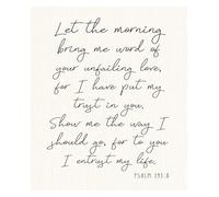 HGETJOHXEM Psalm 143:8 Wall-Art, “Let the Morning Bring Me Word” Scripture Print, Framed Christian Decor and Encouraging Gift for Daily Devotion(Framed,16x24inch(40x60cm))