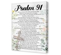 HGETJOHXEM Psalm 91 for Strength and Refuge - Inspirational Christian Wall-Art, Faith-Based Decor for Home, Office, or as an Encouragement Gift(Framed,12x18inch(30x45cm))