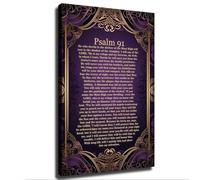 HGETJOHXEM Psalm 91 He Will Call Upon Me and I Will Answer Him Vintage Canvas Print for Living Room Bedroom Farmhouse(Unframed,08x12inch(20x30cm))