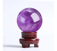 HGETJOHXEM Purple Crystal Sphere Amethyst Quartz Crystal Ball with Stand Ornament Witchcraft Decor, Spiritual Gift Idea,5cm