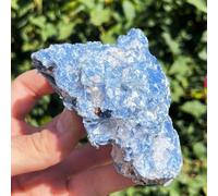HGETJOHXEM Raw Blue Kyanite Rough Crystal Irregular Home Decoration Gemstone Fountain Garden Home Decor,180~250g