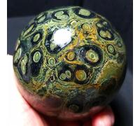 HGETJOHXEM Rock Crystal Ball Peacock Eye Quartz Malachite Quartz Crystal Ball Decoration Ornaments (Size : 500-600g)