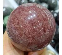 HGETJOHXEM Strawberry Stone Quartz Crystal Ball Home Degaussing Decoration Gem Ornaments (Size : 5-5.6cm)