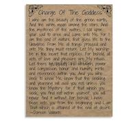 HGETJOHXEM The Charge Of The Goddess Inspirational Poem Canvas Wall-Art Print for Space Decor(Framed,16x24inch(40x60cm))