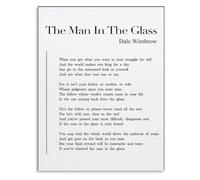 HGETJOHXEM The Man in The Glass Poem Motivational Quote Canvas Wall-Art Print for Home Office Decor Inspirational Gift(Framed,08x12inch(20x30cm))