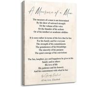 HGETJOHXEM The Measure of a Man Poem Wall Art - Grady Poulard Inspirational Quote Print, Modern Motivational Poster for Office, Living Room, Man Cave Decor(Framed,16x24inch(40x60cm))