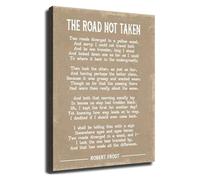 HGETJOHXEM The Road Not Taken by Robert Frost Poetry Art Poster Wall Decor for Home Office(Unframed,12x18inch(30x45cm))