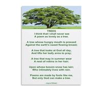 HGETJOHXEM The Silent Language of Trees Poem Art Poster Canvas Print for Contemplative Living Room and Chapel Decor(Unframed,08x12inch(20x30cm))