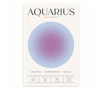 HGETJOHXEM The Zodiac Signs Poster - Astrology Art Print with All Star Constellations - Educational & Decorative Wall Chart for Home(Framed,16x24inch(40x60cm))