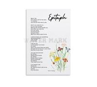 HGETJOHXEM “When I Die” Merrit Malloy Poem Art, Epitaph Quote on Canvas, Thoughtful Wall Decor for Remembrance, Library or Personal Space(Framed,12x18inch(30x45cm))