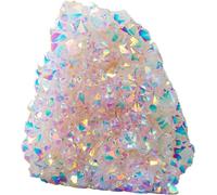 HGETJOHXEM White Clear Quartz Crystal Stones, Electroplate Colorful Point Crystal Cluster for, Yoga, Spiritual Decorative Gemstone,300-400g