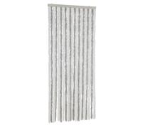 HGFDCBK Cortina antimoscas de chenilla, 90 x 200 cm, gris claro | Chenilla de polipropileno de bajo ruido, fácil de limpiar, para casa y caravana