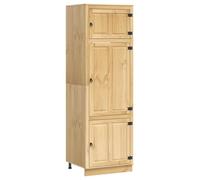 HGFDVCMR Armario SKI marrón miel 66 x 58 x 207 cm, madera maciza de pino | Armario multiusos de alta calidad de madera auténtica y robusta para tu salón o comedor con mucho espacio.
