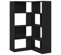 HGFDVCMR Juego de 2 armarios con aspecto de roble negro, 85 x 85 x 140 cm | Armario esquinero versátil de madera con 8 compartimentos de almacenamiento para dormitorio y pasillo. Proporciona un orden