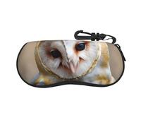 HGFIYTDCHKXZCD Barn Owl - Funda portátil de viaje con cremallera para gafas, funda ligera de goma de cloropreno para gafas, Negro, Talla única