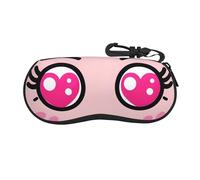 HGFIYTDCHKXZCD Naughty Smile - Funda portátil de viaje con cremallera para gafas, funda ligera de goma de cloropreno para gafas, Negro, Talla única