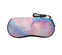 HGFIYTDCHKXZCD Pastel Swirl - Funda portátil de viaje con cremallera para gafas, funda ligera de goma de cloropreno para gafas, Negro, Talla única