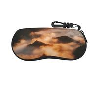 HGFIYTDCHKXZCD Sea Of clouds - Funda portátil de viaje con cremallera para gafas, funda ligera de goma de cloropreno para gafas, Negro, Talla única