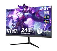 HGFRTEE Monitor de computadora IPS 2K IPS de 27 pulgadas, visualización de PC para juegos de 240 Hz, 1 ms, sincronización adaptativa, altura ajustable, 100% sRGB, FreeSync 2 x HDMI 2.0