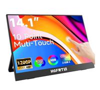 HGFRTEE Monitor Portatil Tactil 14 Pulgadas, 1920 x 1200 FHD Pantalla Táctil portátil de 16:10, IPS, Gran Angular de 178°, sRGB 100%,60 Hz, USB-C, Mini-HDMI, VESA, Deux Altavoz, Soporte Plegable