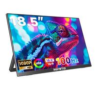 HGFRTEE - Pantalla portátil 18,5 pulgadas, 1080P IPS Monitor 100Hz, 100% sRGB, con mini HDMI y USB tipo C, altavoces, soporte ajustable y VESA para PC, Mac, teléfono, PS4/5