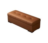 HGFVNFVKHA Baul Almacenaje Dormitorio, Banco Dormitorio Dormitorio con Patas de Silla Silent, Soporte de Presión de Gas, Otomana para Sala de Estar con Esquinas Lisas(Brown,180cm/70.9in)