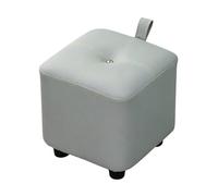 HGFVNFVKHA Otomano Cuadrado Acolchado, Reposapiés de Cuero PU con Patas Antideslizantes para Salón Dormitorio Entrada o Pie de Cama(Gray,11.8in/30cm)
