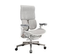 HGFVNFVKHA Silla Escritorio Reclinable 145°, Silla Oficina con Respaldo Colgante y Soporte Lumbar de Masaje, Cojín de Malla para Oficina en Casa(Gray)