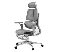 HGFVNFVKHA Sillas de Oficina Ajustables, Silla Ordenador con Ajuste de Profundidad, Doble Respaldo, Diseño Ergonómico para Oficina y Juegos(Gray)