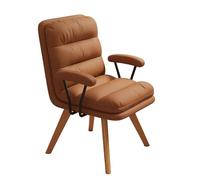 HGFVNFVKHA Sillón de Interior, Sillon Salon Giratorio 360°, Ergonómico, con Asiento de Piel Suave y Cojín de Algodón de Alta Resiliencia, para Salón, Balcón, Dormitorio y Oficina(White)