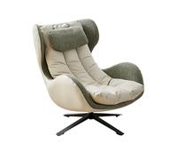 HGFVNFVKHA Sillones Giratorio, Sillón de Lectura con Respaldo Alto Tapizado y Base de Acero al Carbono, Ideal para Sala de Estar, Dormitorio u Oficina(Green)