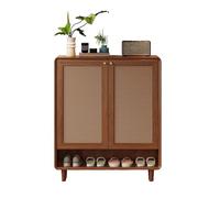 HGFVNFVKHA Zapatero Material del Panel de 5 Niveles, Mueble Zapateros para La Entrada con Diseño de Puerta de Ratán y Transpirable, Ideal para La Entrada de Casa o el Dormitorio(31.4in/80cm)