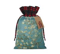 HGFVY 1 bolsa de mano con cordón de 8.3 x 11.8 pulgadas para regalo de Navidad y almacenamiento y con etiquetas de regalo de papel kraft