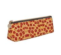 HGFVY 3D Pizza Pepperoni Fashion - Estuche multifuncional de piel portátil con gran capacidad de almacenamiento