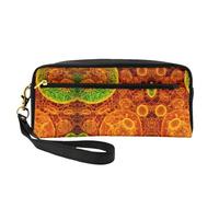 HGFVY Adherent - Bolsa de maquillaje de células eucariotas, pequeña bolsa organizadora de maquillaje de viaje para mujer, bolsas de maquillaje portátiles de doble capa, Negro -, Talla única