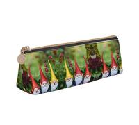 HGFVY Estuche de cuero portátil multifuncional con diseño de gnomos de Navidad con gran capacidad de almacenamiento