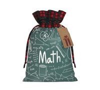 HGFVY Formulas Shapes Theory Math Lesson Word 1 bolsa de mano con cordón de 8.3 x 11.8 pulgadas para regalo de Navidad y almacenamiento y con etiquetas de regalo de papel kraft