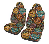 HGFVY Fundas protectoras de asiento de coche estilo Sugar and Skulls para la mayoría de coches, camiones, SUV