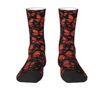 HGFVY Monarch Butterflies - Calcetines de media pantorrilla con estampado de mariposas y bloques de color, para adultos, a juego, buena elasticidad sin presión en los pies, Blanco, talla única