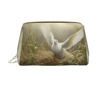 HGFVY Neceser Grass And Dove, organizador de maquillaje fácil de transportar para brochas de maquillaje, pintalabios, Blanco, Talla única