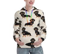 HGFVY Sudaderas con capucha de perro salchicha para mujer, sudaderas con capucha de Navidad, trajes de otoño a la moda, suéteres de invierno, ropa de regalo, Negro -, X-Large