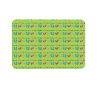 HGFVY Tapete de baño con estampado de zapatos de playa y caligrafía, tapete de tierra de diatomeas antideslizante para suelo de cocina, baño, fácil de limpiar