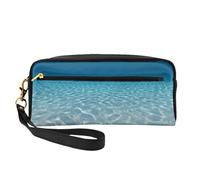 HGFVY Tranquil Water - Bolsa organizadora de maquillaje pequeña para mujer, bolsa de maquillaje portátil de doble capa, Negro -, Talla única