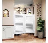 Hggdsac Puertas de Bar de Salón Occidental con Ventanas, Puertas Batientes de Café Listas para Instalar, Puerta Abatible Interior de Madera Maciza,para entrada,cocina(Estilo G/Tamaño : W110xH80cm)