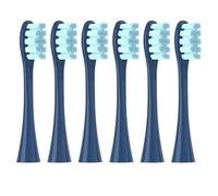 hGiesXgyN 2/4/6 cabezales de repuesto suaves para Oclean X/X PRO/Z1/F1 Blue Brush Heads Dupont Sonic cepillo de dientes boquillas de cerdas al vacío (6 unidades, azul)