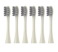 hGiesXgyN 2/4/6 cabezales de repuesto suaves para Oclean X/X PRO/Z1/F1, cabezales de cepillo azul, boquillas de cerdas al vacío Dupont Sonic (6 unidades, beigegray)