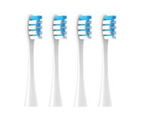 hGiesXgyN 2/4/6 cabezales de repuesto suaves para Oclean X/X PRO/Z1/F1, cabezales de cepillo azul, boquillas de cerdas de aspiradora Dupont Sonic (4 unidades, blanco azul)